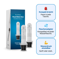 Royal Bidet Mini – 2 Reise-Bidetaufsätze